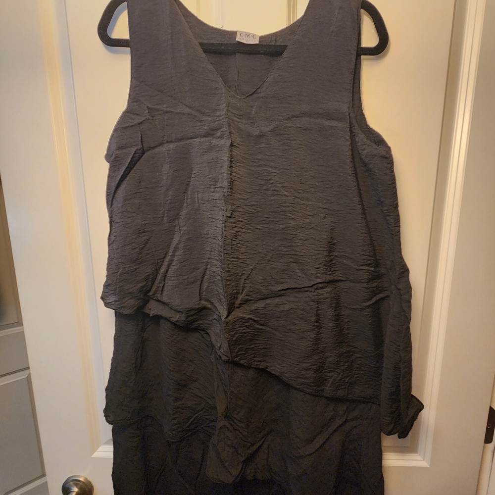 Black Tierd Midi Dress